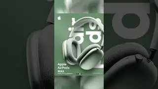 Image vs Design Challenge in Photoshop | Apple AirPods Max Poster Design