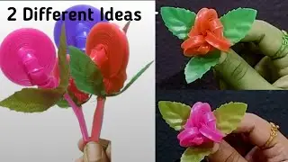 New Model Flowers / 2 Different Ideas / Plastic Wire Flower