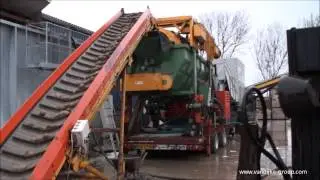 Mobile potato drumwasher + destoner