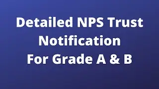 Detailed NPS Trust Notification for Grade A & Grade B | National Payment System