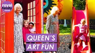 Queen Camilla Shares a Laugh with Schoolkids at Dulwich Picture Gallery