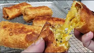 CHIMICHANGAS | Cheesy Chicken Chimichangas | How To Make Chimichangas