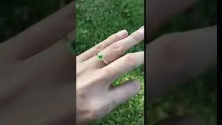 Natural peridot Silver ring