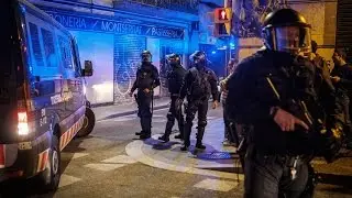 Disturbios en Barcelona tras el desalojo del Banc Expropiat
