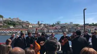 a show in Praca Ribeira, Porto