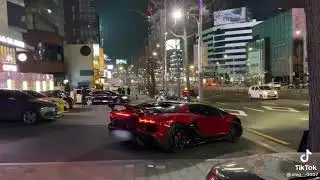 Matalic Red Lamborghini Aventador SVJ Roadster