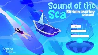 Calm Sea Stream Overlay Animated Pack, Whale Stream Overlay Animated #streamoverlay #twitchoverlay