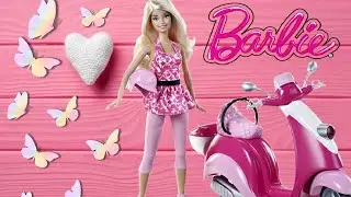 Barbie Glam Scooter! Гламурный Скутер Барби! Pink Vespa Moped Scooter!