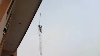 Guyed Wire Tower Triangle Erection Part-2