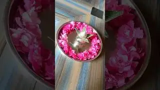 diy aarti thali decoration using real flower #aarti #viral #diy #flowers #shorts #decoration #video