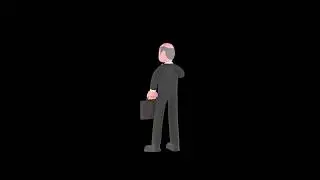3D Cartoon Judge Turntable | Intimidating Judge Pointing Forward