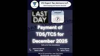 Last Day of TDS & TCS  January 2026