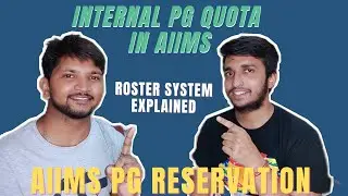 INTERNAL PG QUOTA IN AIIMS || AIIMS PG RESERVATION || Roster system explained