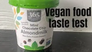 365 Mint Chocolate Chip Almond Milk #veganfoodtastetest #icecream #wholefoodsmarket #mintchip