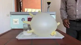Dry ice in a latex glove / balloon
