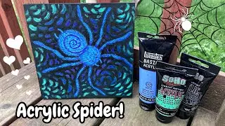 Painting a Spider but with BLUE WHIMSICAL VIBES 💙