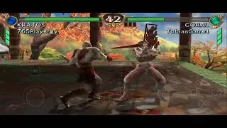 SoulCalibur Broken Destiny 🔥 Coral vs Kratos | Epic God of War Battle | PSP Gameplay