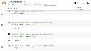 Numpy for  Statistical Operations: mean, std, var, weighted average, variance, peak to peak etc.