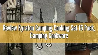 Review Kyraton Camping Cooking Set 15 Pack, Camping Cookware, Camping Essentials, Portable Camping K