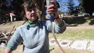 9. Use of the siphon to collect hovering charred remains
