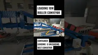 Loading 10m roller conveyor - container loading & unloading belt conveyor