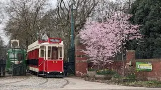 Heaton Park Tramway Blackpool 619 relaunch with 623 and Blackpool Buses.