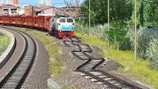 Kereta Api Berjalan Lewat Rel Oleng Ngebut | Train Running Through Oleng Speeding Tracks