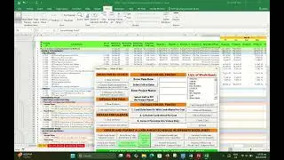 Create Lookahead Schedule in MS Excel