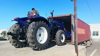weitai 1304tractor+front loader export container loading video!