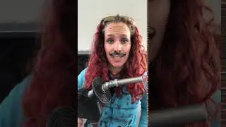 Woman at the gas station with a Mustache