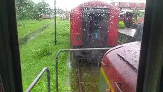 Flooded railway track | Train operations on a flooded railway