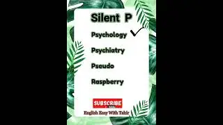 Silent P with examples #english #englishshorts #youtube