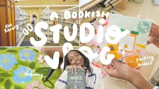 A Bookish STUDIO VLOG 📚💌 visiting the library, print order, sketchbooking, current reads