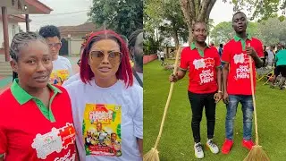 Bernard & Abigail Storms Nana Mac brown,Shatta Wale,Dr Likee Clean Up health walk at Manhyia 🔥🔥