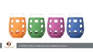Lifefactory 11-Ounce BPA-Free Indoor/Outdoor Wine Glass with Protective Silicone Sleeve, Multicolor,