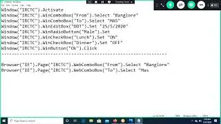 Basic Script Lines for the Windows Based & Web Based Applications...Script Logic