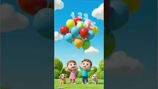 Counting Balloons! 1-5 Number Rhyme | Fun Kids Cartoon!