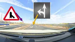 🚗 Какую полосу использовать при выезде с автомагистрали? | Теоретический экзамен DGT с объяснения...