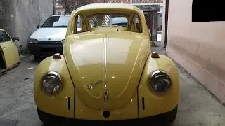 Restaura Carango fusca 80 amarelo parte 5