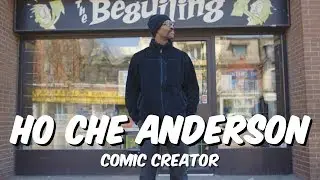 Toronto comic creator Ho Che Anderson browses the stacks at The Beguiling