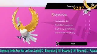 SHINY HO-OH!!!! 207+ Max Lair Raids! *Live Reaction*
