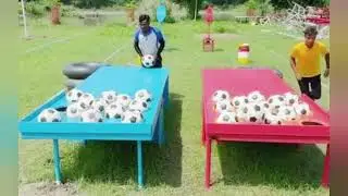 from archery to ball balancing, the ultimate test of precision! #funny #chllenge #viralvideo #fyp