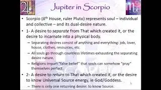 Jupiter In Scorpio - Part 1 - Overview (partial)