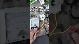 wash timer test using analog tester #repair #tester #analog #shorts