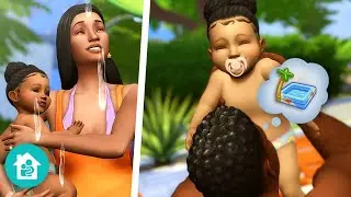 I want to play all day! Completing milestones (+ new house furnish) 🌊 The Sims 4 Growing Together #4
