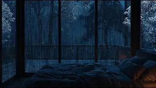 Rain for Sleeping in a Cozy Cabin | Fall Asleep Fast, Deep Sleep, Insomnia Relief #day17