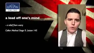 A load off one's mind - Callan Online