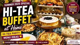 Summer 2025 Special Hi-Tea buffet at home/Easy Budget Friendly Recipes/Hitea Party Menu Ideas