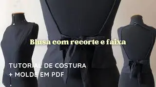 Como costurar blusa recorte princesa com faixa | Como usar regulador na blusa