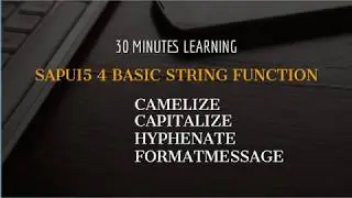 How to utilize SAPUI5 StingsFunction | SAPUI5 | OPENUI5